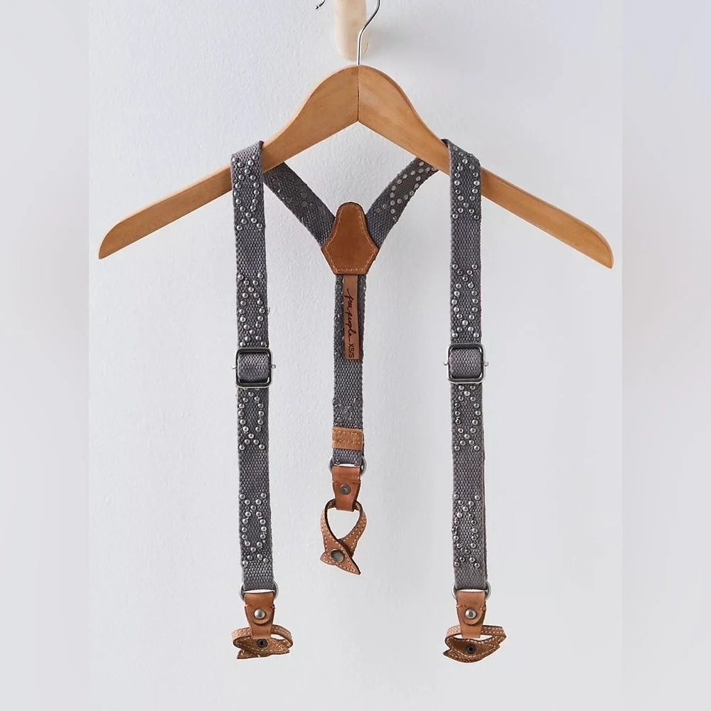 Suri Suspenders-Studded Black